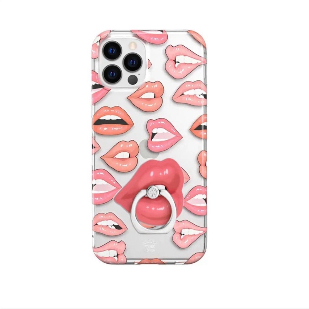 VELVET CAVIAR IPHONE 12 PRO MAX CLEAR LIPS CASE & LIPS GRIP | NWT